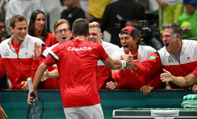 Davis Cup Finals. Канадцы сенсационно обыграли Италию, Чехия одержала победу над Испанией