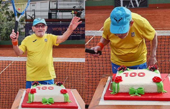 Украинский теннисист Леонид Станиславский празднует 100-летний юбилей
