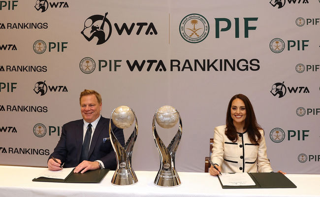 WTA оголосила про довгострокову співпрацю із Суверенним фондом Саудівської Аравії