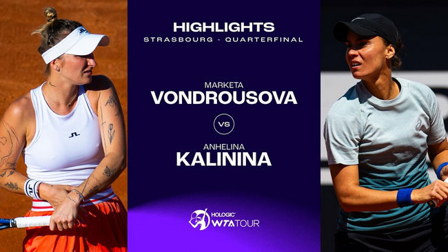 Обзор четвертьфинала Ангелина Калинина - Маркета Вондроушова в Страсбурге (ВИДЕО)
