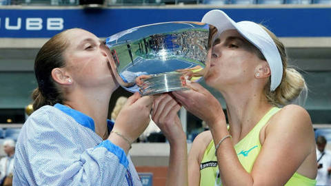 Яркие моменты победного финала Людмилы Киченок и Елены Остапенко на US Open (ВИДЕО)