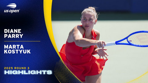 Обзор матча Марта Костюк - Диан Парри на US Open (ВИДЕО)