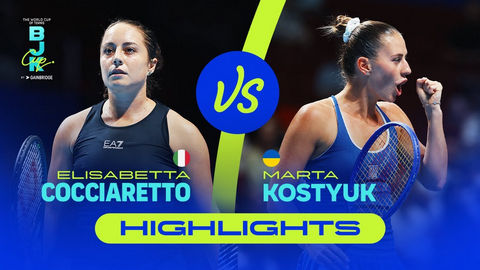 Обзор матча Марта Костюк - Элизабетта Коччаретто на Billie Jean King Cup Finals (ВИДЕО)
