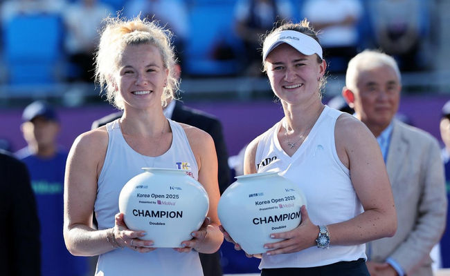 Сеул. Легендарная чешская пара выиграла первый совместный титул с июня 2024 года