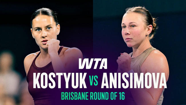 Обзор матча Марта Костюк - Аманда Анисимова в Брисбене (ВИДЕО)