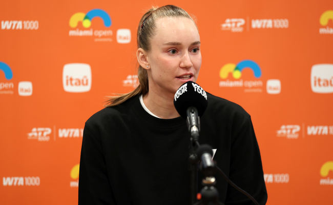 Елена Рыбакина: "Я уже дважды была очень близка к титулу здесь, в Майами, и это добавляет еще больше мотивации и желания наконец-то его выиграть"