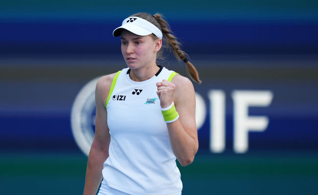 Олена Рибакіна - про перемогу над Пегулою: "На щастя, у другому сеті я змогла взяти паузу, трохи перевести подих і переломити хід гри"