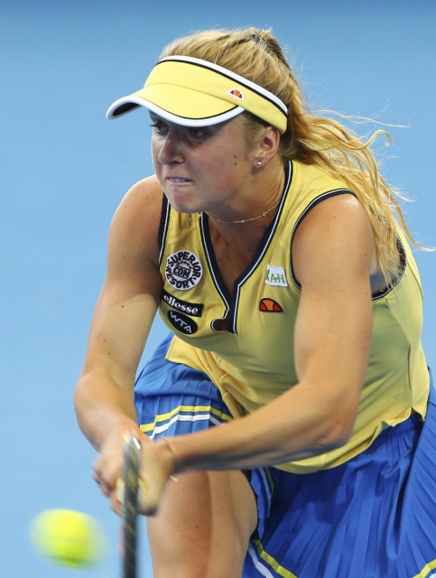 Элина Свитолина в матче против Анжелик Кербер на турнире WTA Premier в Брисбене