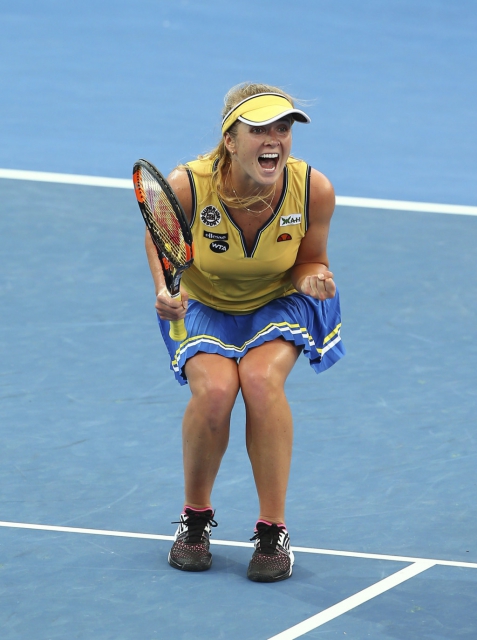 Элина Свитолина в матче против Анжелик Кербер на турнире WTA Premier в Брисбене