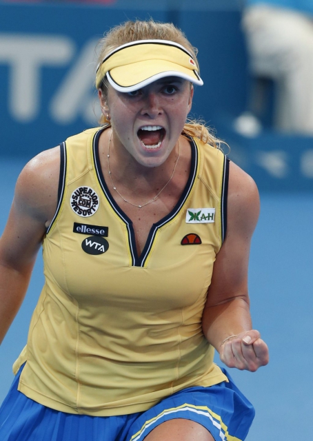 Элина Свитолина в матче против Анжелик Кербер на турнире WTA Premier в Брисбене