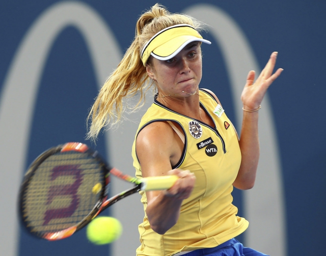 Элина Свитолина в матче против Анжелик Кербер на турнире WTA Premier в Брисбене
