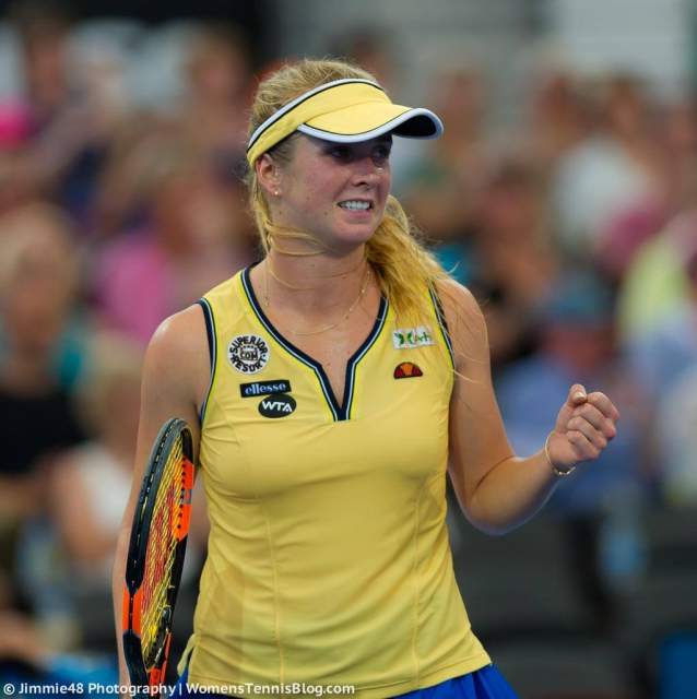 Элина Свитолина в матче против Анжелик Кербер на турнире WTA Premier в Брисбене