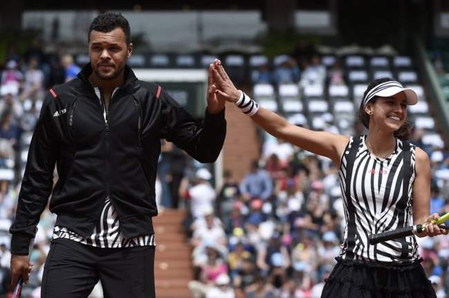 Джокович с усами и "зебры" на корте. "Kid's Day" на Ролан Гаррос (+фото и и видео)