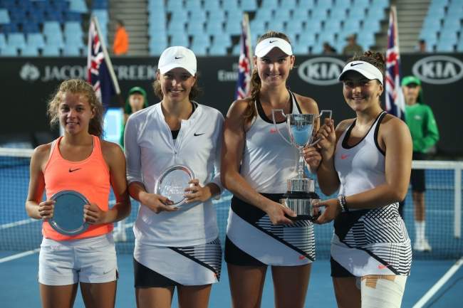 Australian Open. Пирош выигрывает дебютный "Шлем", победы Бренстайн с Андрееску и китайско-тайваньского дуэта в парном разряде