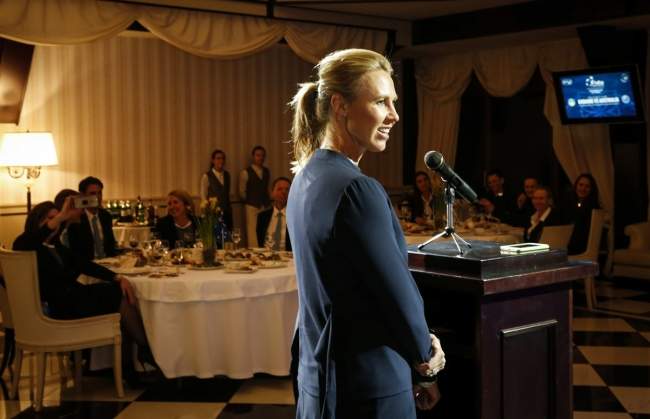 Сборная Украины на официальном ужине участниц матча в Кубке Федерации