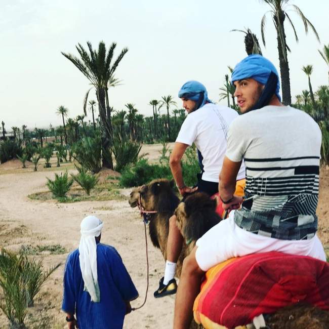 Стаховский, Димитров, Чорич и Шварцман покатались на верблюдах (ФОТО)