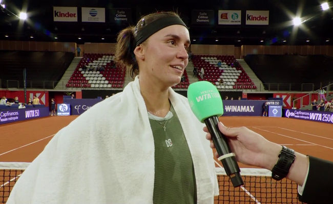 Ангелина Калинина - о победе в первом круге турнира в Руане: "Сегодня был отличный матч для меня"