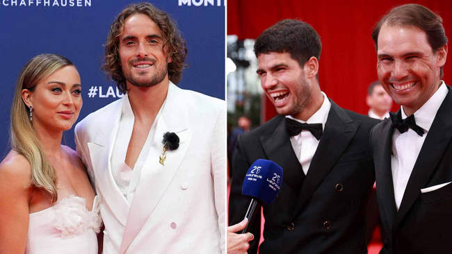 Звезды тенниса на спортивном 