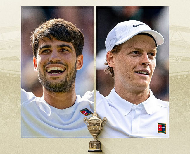 Финал Уимблдона: Синнер будет бороться за звание первого итальянского чемпиона, Алькарас попробует обойти Надаля по количеству титулов