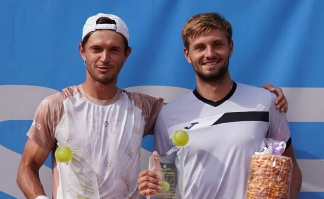 Крамзах (М25). Украинские теннисисты выиграли титул в парном разряде, отыграв в финале матчбол