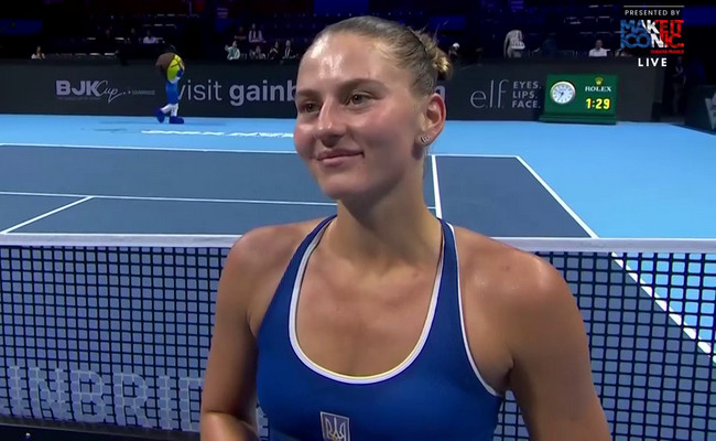 Марта Костюк: "Я очень счастлива, что сейчас мы впереди противостоянии с Италией, но матчевая встреча еще продолжается"