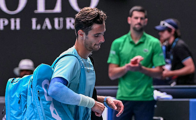 Australian Open. Музетти выиграл первые два сета в четвертьфинале против Джоковича, однако не смог доиграть матч